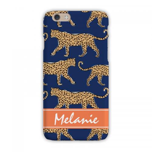 Personalized Clairebella Leopard Navy iPhone Case  Electronics > Communications > Telephony > Mobile Phone Accessories > Mobile Phone Cases