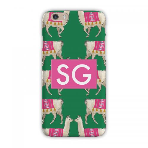 Personalized Clairebella Llama Green iPhone Case  Electronics > Communications > Telephony > Mobile Phone Accessories > Mobile Phone Cases