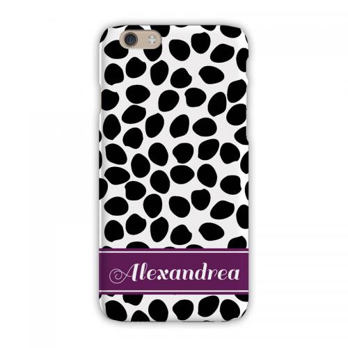 Personalized Clairebella Organic Dots Black iPhone Case  Electronics > Communications > Telephony > Mobile Phone Accessories > Mobile Phone Cases