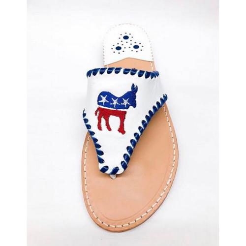 Palm Beach Democratic Donkey Sandals  Apparel & Accessories > Shoes > Sandals > Thongs & Flip-Flops