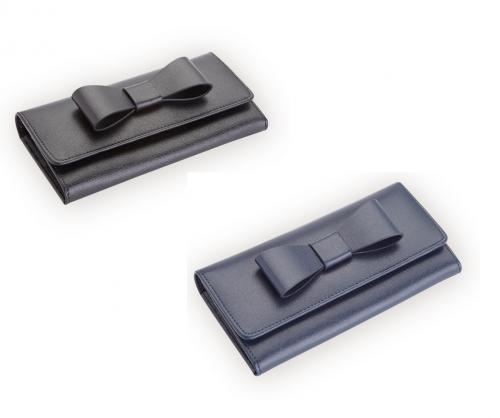 Mongorammed Bow Wallet RFID Blocking Black  Apparel & Accessories > Handbags, Wallets & Cases