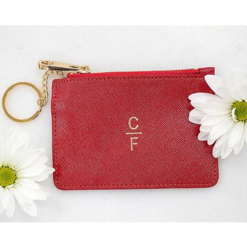 Boulevard Ivy Leather ID Holder Monogrammed  Apparel & Accessories > Handbags, Wallets & Cases