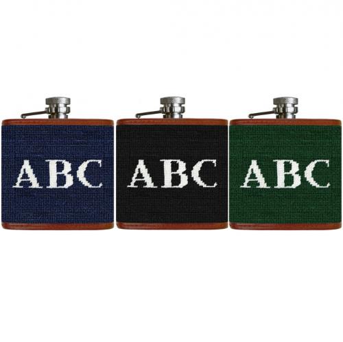 Smathers and Branson Monogrammed Needlepoint Flask  Home & Garden > Kitchen & Dining > Food & Beverage Carriers > Flasks