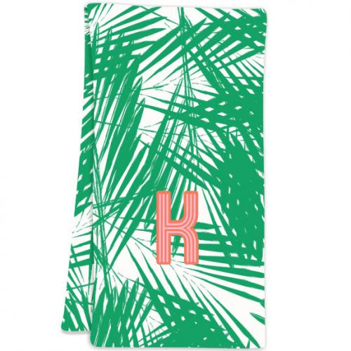 Clairebella Palm Leaves Hostess Towel  Home & Garden > Linens & Bedding > Towels