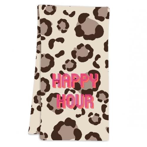 Clairebella Leopard Spots Tan Hostess Towel  Home & Garden > Linens & Bedding > Towels