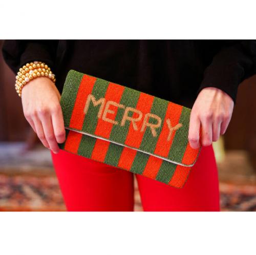 Lisi Lerch Merry Beaded Foldover Clutch Lisi Lerch Merry Beaded Foldover Clutch Apparel & Accessories > Handbags > Clutches & Special Occasion Bags