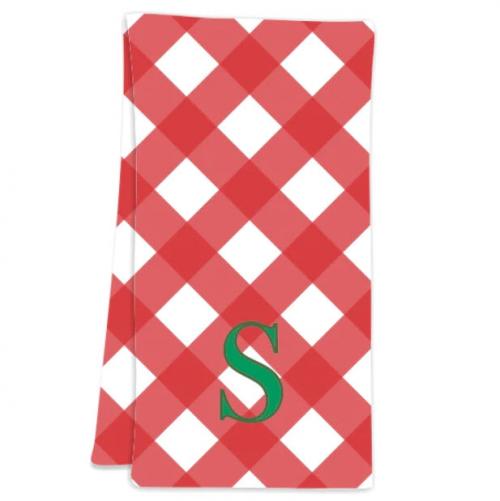 Clairebella Gingham Red Hostess Towel  Home & Garden > Linens & Bedding > Towels > Kitchen Towels