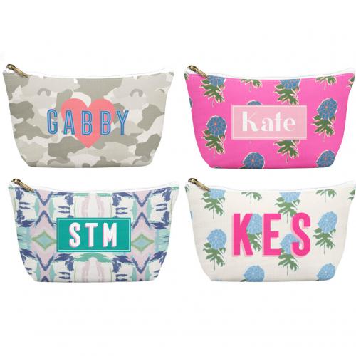 Clairebella Large Monogrammed Pouch  Luggage & Bags > Toiletry Bags
