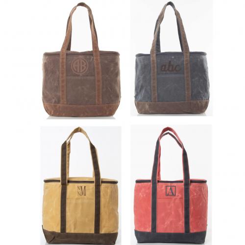 Monogrammed Waxed Canvas Large Lunch Cooler  Home & Garden > Kitchen & Dining > Food & Beverage Carriers > Lunch Boxes & Totes