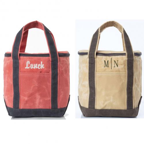 Monogrammed Waxed Canvas Small Lunch Cooler  Home & Garden > Kitchen & Dining > Food & Beverage Carriers > Lunch Boxes & Totes