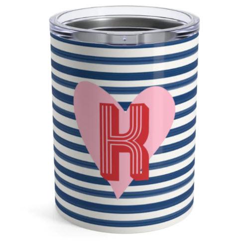Clairebella Strpes and Heart Small Tumbler  Home & Garden > Kitchen & Dining > Tableware > Drinkware > Tumblers