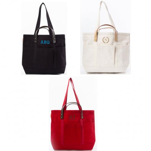 Personalized Canvas Craft Leather Handled Tote  Apparel & Accessories > Handbags > Tote Handbags