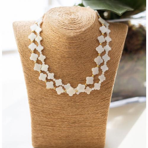 Lisi Lerch Lana White on White Beaded Necklace Lisi Lerch Lana White on White Beaded Necklace Apparel & Accessories > Jewelry > Necklaces
