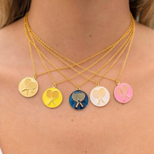 Lisi Lerch Tennis Charm Necklace  Apparel & Accessories > Jewelry > Necklaces
