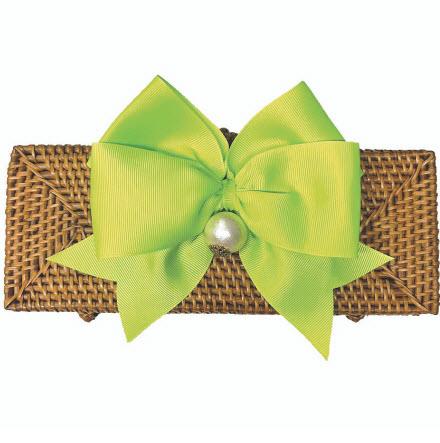 Lisi Lerch Colette Clutch Fluffy Bow with Pearl  Apparel & Accessories > Handbags > Clutches & Special Occasion Bags