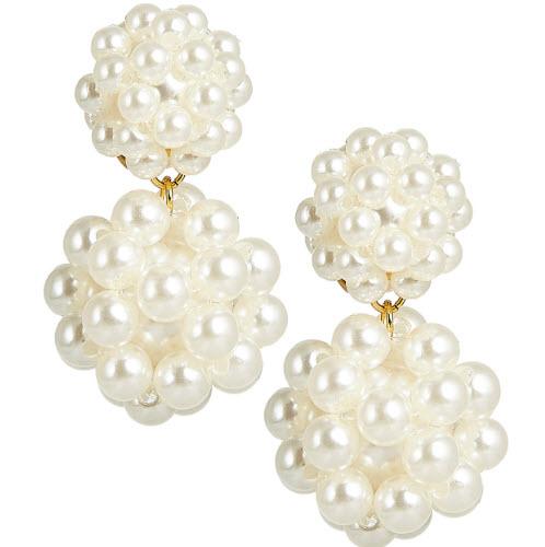 Lisi Lerch Kate Cluster Pearl Large Statement Earrings Lisi Lerch Kate Cluster Pearl Large Statement Earrings Apparel & Accessories > Jewelry > Earrings