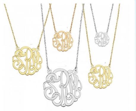 Monogrammed Three Letter Script Pendant   Apparel & Accessories > Jewelry > Necklaces