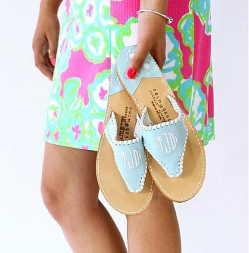 Palm Beach Classic Adult Monogrammed Sandals  Apparel & Accessories > Shoes > Sandals > Slide Sandals