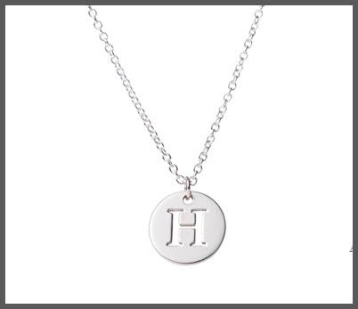 Petite Single Initial Sterling Silver Necklace  Apparel & Accessories > Jewelry > Necklaces