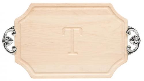 Personalized Cutting Board 12x18" Scalloped Maple With Classic Handles  Home & Garden > Kitchen & Dining > Kitchen Tools & Utensils > Cutting Boards