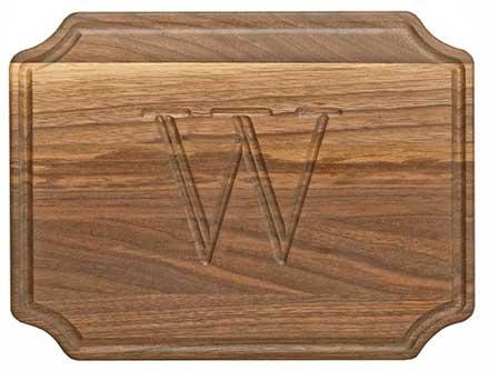 Personalized Cutting Board 9x12" Scalloped Walnut Wood   Home & Garden > Kitchen & Dining > Kitchen Tools & Utensils > Cutting Boards