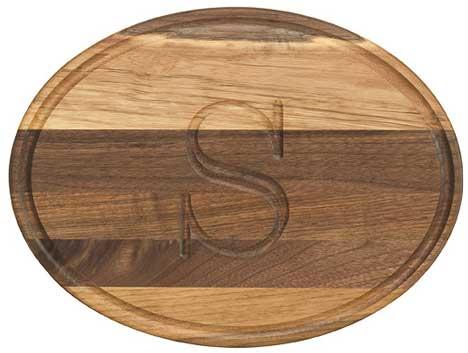 Personalized Cutting Board 9x12" Oval Walnut Wood   Home & Garden > Kitchen & Dining > Kitchen Tools & Utensils > Cutting Boards
