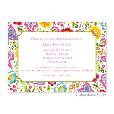 Boatman Geller Personalized Bright Floral Large Flat Card Invitation  Office Supplies > General Supplies > Paper Products > Stationery