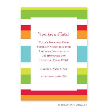 Boatman Geller Personalized Espadrille Bright Flat Card Invitation  Office Supplies > General Supplies > Paper Products > Stationery