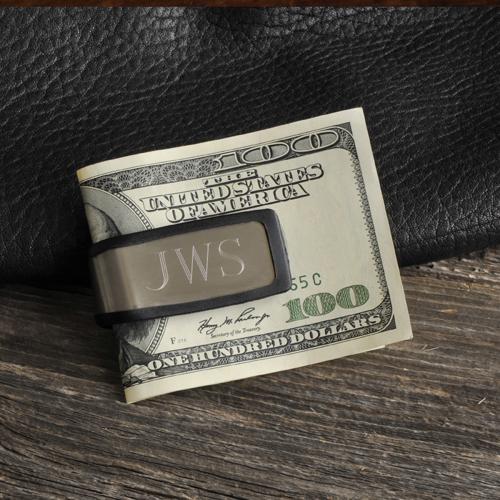 Personalized Money Clip Men's Snug Fit Stainless Steel  Personalized Money Clip Men's Stainless Steel  Apparel & Accessories > Clothing Accessories > Wallets & Money Clips