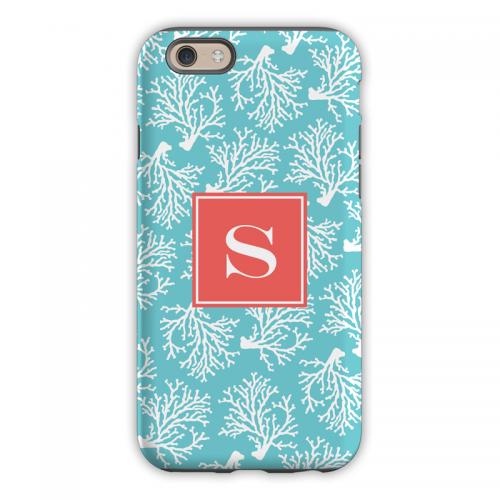 Personalized Phone Case Coral Repeat Teal   Electronics > Communications > Telephony > Mobile Phone Accessories > Mobile Phone Cases