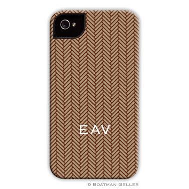 Personalized Phone Case Herringbone Brown   Electronics > Communications > Telephony > Mobile Phone Accessories > Mobile Phone Cases