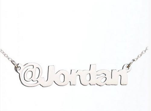 Personalized Twitter Nameplate Necklace   Apparel & Accessories > Jewelry > Necklaces