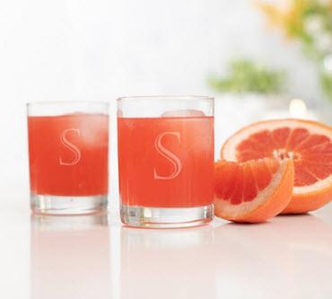 Personalized Double Old Fashioned Glass Set of Four  Home & Garden > Kitchen & Dining > Barware