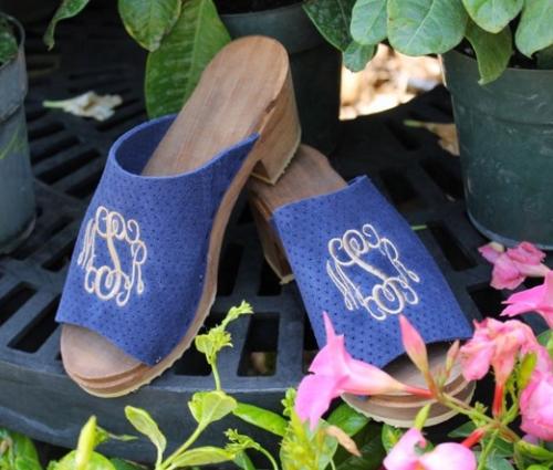 Monogrammed Clog Sandals Several Patterns Monogram Apparel & Accessories > Shoes > Clogs & Mules