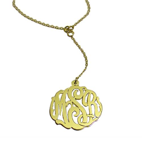 Monogrammed Necklace Lariat Style  Apparel & Accessories > Jewelry > Necklaces