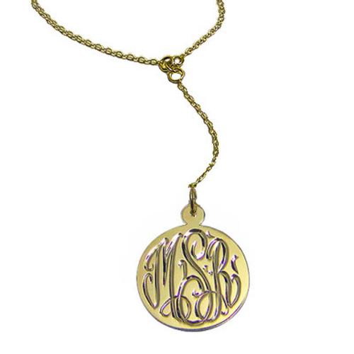 Monogrammed Hand Engraved Pendant  Apparel & Accessories > Jewelry