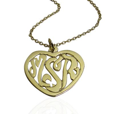 Monogrammed Heart pendant on a center bale  Apparel & Accessories > Jewelry > Necklaces