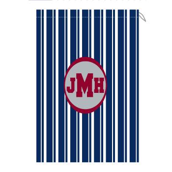 Monogram Laundry Bag with Navy and White stripes for him Laundry Bag Navy and white Stripe Home & Garden > Household Supplies > Laundry Supplies > Washing Bags & Baskets