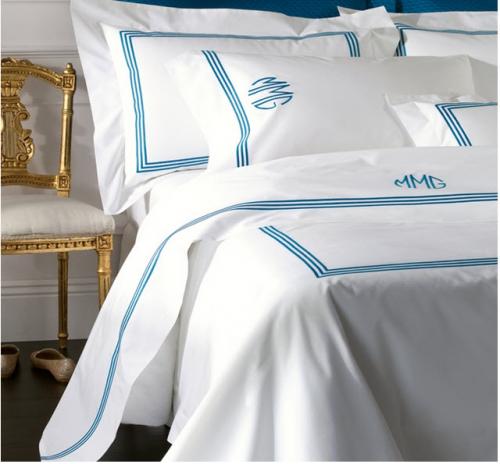 Matouk Bel Tempo Euro Sham Top 3" Monogram  Home & Garden > Linens & Bedding > Bedding > Pillowcases & Shams