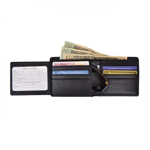 Personalized Mens Gps and Anti-Theft Fine Leather Bi Fold Wallet   Apparel & Accessories > Handbags, Wallets & Cases