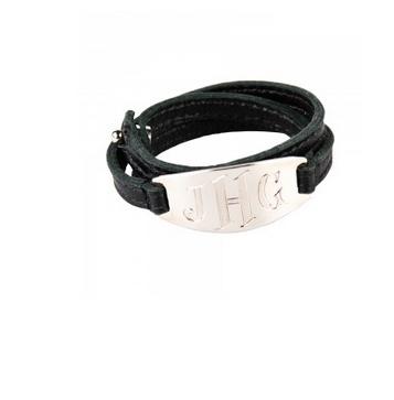 Eaton Block Monogram Wrap Bracelet from Lisa Stewart  Apparel & Accessories > Jewelry > Bracelets