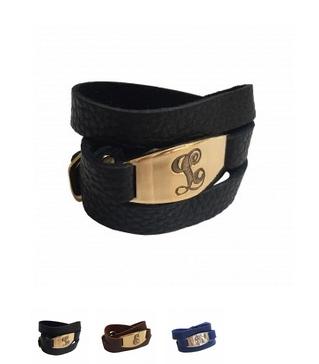 Eaton Single Initial Wrap Bracelet from Lisa Stewart  Apparel & Accessories > Jewelry > Bracelets