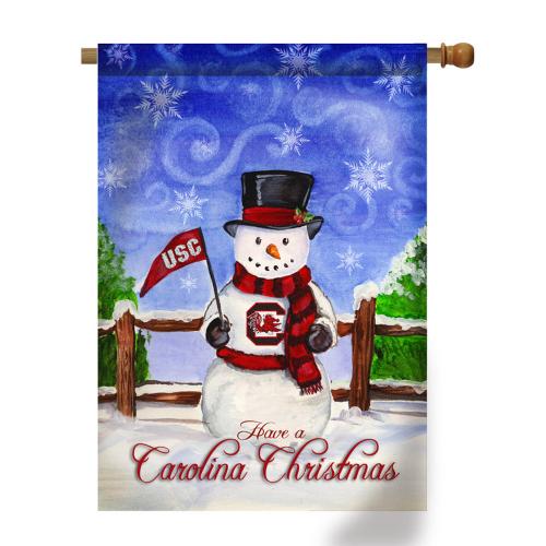 Collegiate Christmas Snowman House Flags  Home & Garden > Decor > Seasonal & Holiday Decorations