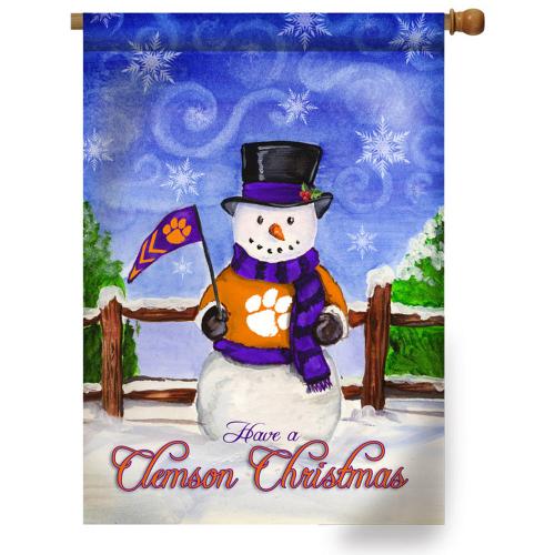 Collegiate Christmas Snowman Garden Flags  Home & Garden > Decor > Seasonal & Holiday Decorations