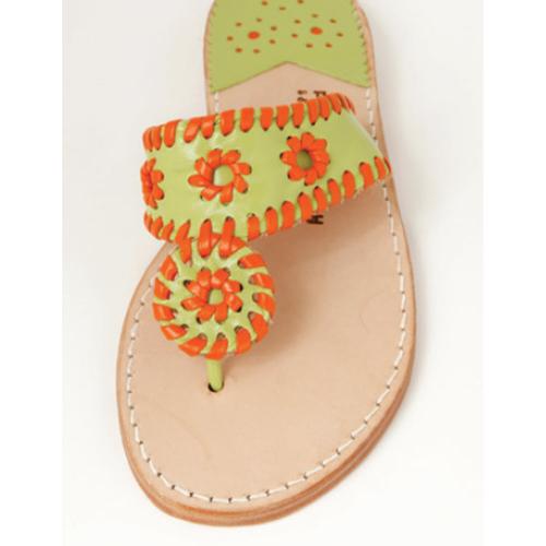 Citrus and Clementine Palm Beach Sandals Citrus and Clementine Apparel & Accessories > Shoes > Sandals > Thongs & Flip-Flops