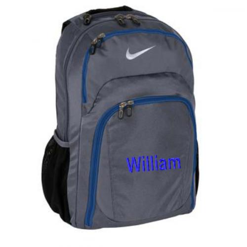 Monogrammed Nike Backpack With Padded Sleeves For Lapto