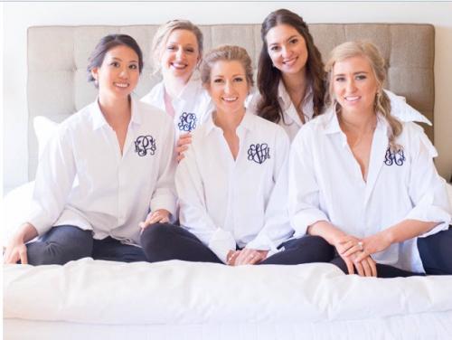 Monogrammed Oxford  Shirt  Perfect Bridesmaid Gift  Apparel & Accessories > Clothing > Wedding & Bridal Party Dresses