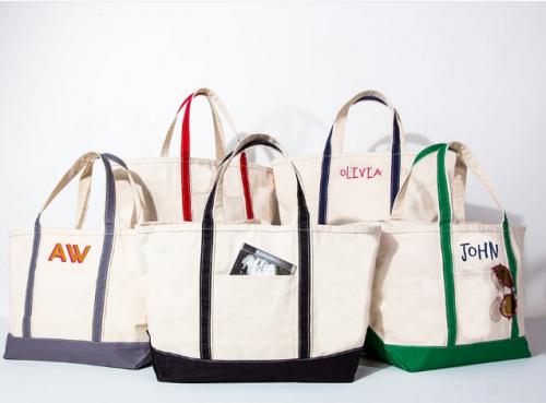Monogrammed  Large Boat Tote  Luggage & Bags > Shopping Totes