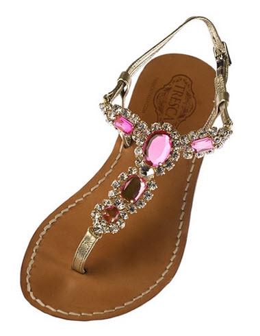 Pink Jeweled Sandals The Emilia Apparel  Accessories  Shoes ...