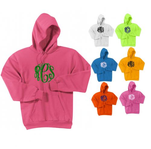 Monogrammed Preppy Pullover Hooded Sweatshirts More Colors  Apparel & Accessories > Clothing > Activewear > Sweatshirts